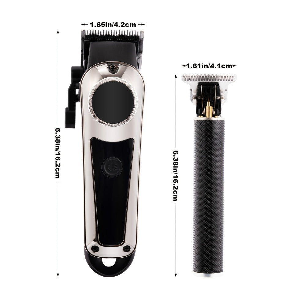 Hair Clipper Whistpot Two- or Four-Piece Cordless Grooming Set with USB Charging and Battery Displays — image 7