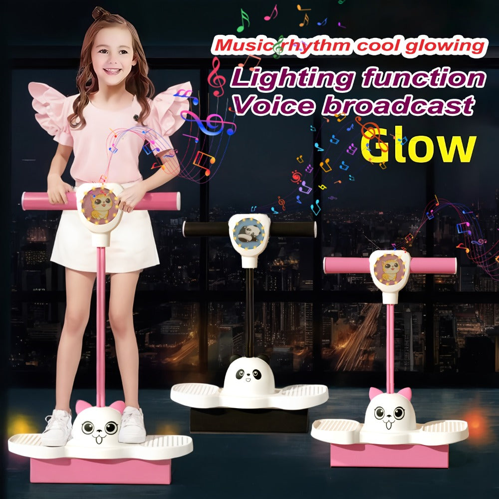 Hop Ball for Kids & Adults Luminous, Thickened Rubber Bouncing Balance Ball, Princess Pink & Panda Black — image 1