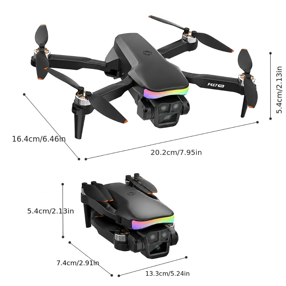 LCD Screen Drone Dual Cameras Brushless Motor Foldable RC Quadcopter with the Listed Color, Size or Set Options for Everyday 