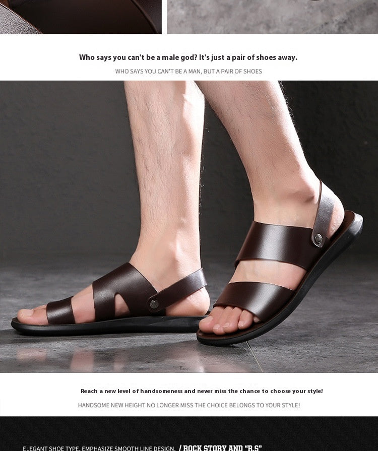 Men's Casual Beach Shoes With Soft Sole And Anti Slip Function
