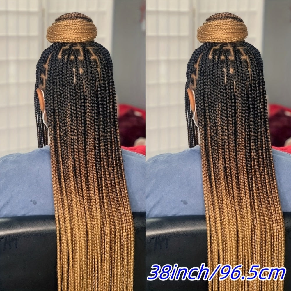 Long Box-Braid Wig with Full Lace Cap in 26- or 38-Inch Lengths and Four Lettered Color Options — image 13