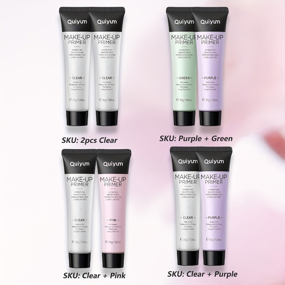 Face Primer Set 2 Pcs Pore Minimizing Oil Control, Smoothing Lightweight Matte Makeup Base for Flawless Foundation — image 1