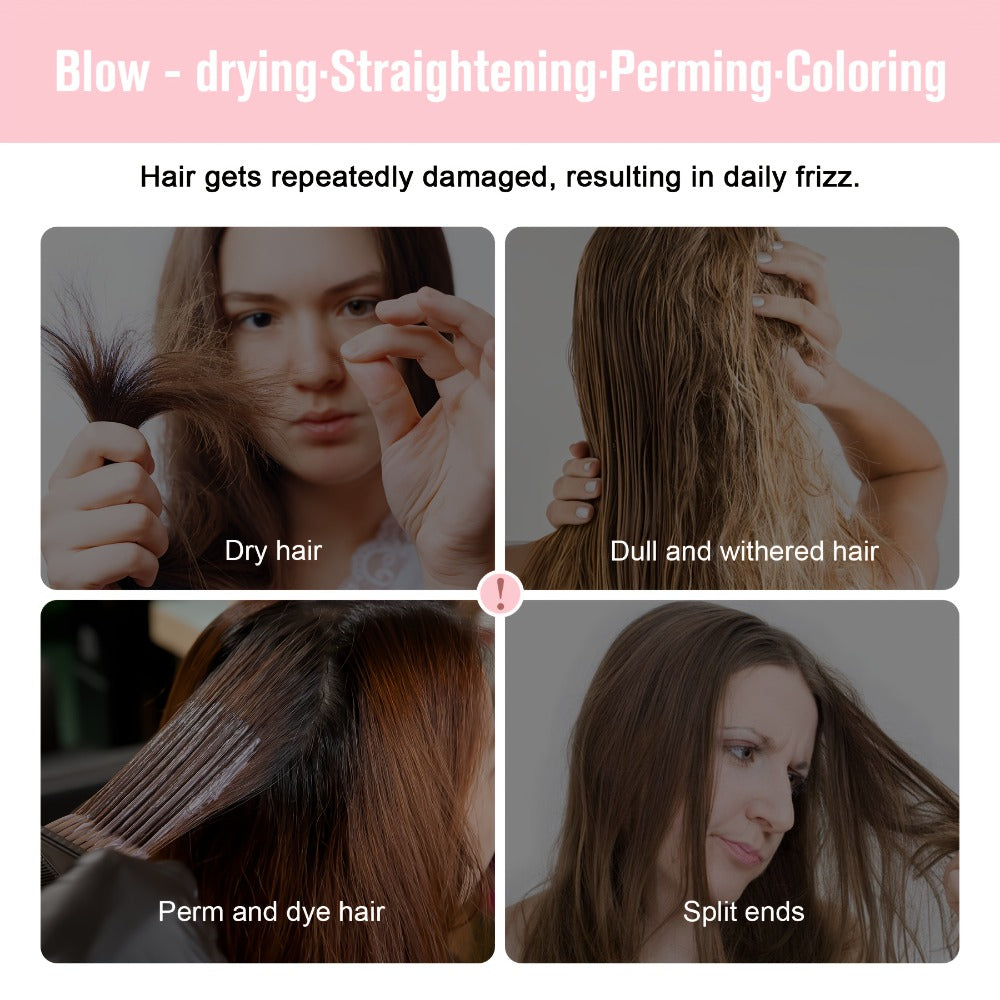 Leave-In Conditioner Spray & Detangling Hair Brush Set - Anti Frizz Smoothing Glycerin Formula for Home, Travel and Salon Hai