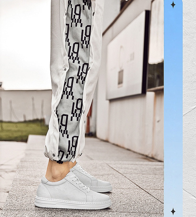 Mens Invisible Height Increasing Thick Soled Elevating Shoes Mens Casual White Trendy Athletic Sneakers
