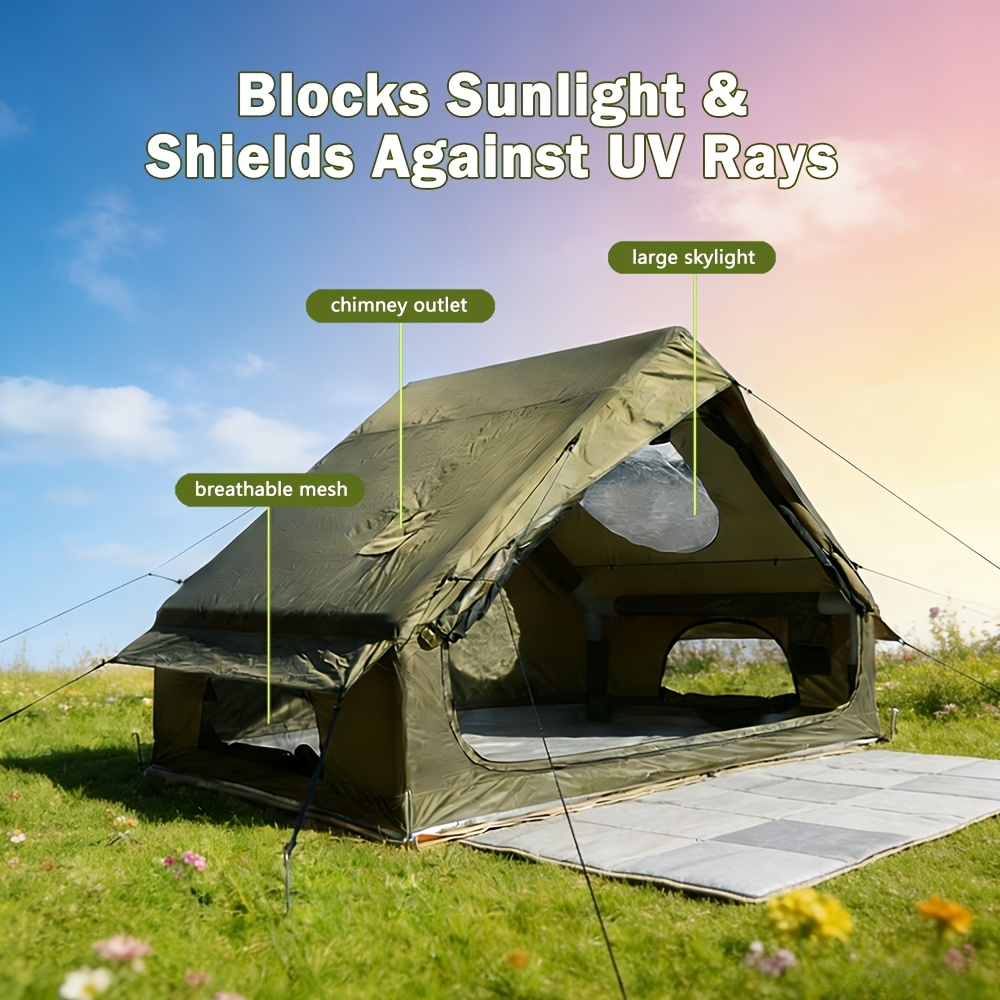 Inflatable Camping Tent 4-8 Person Air Cabin Glamping UV Protection for Garden, Patio and Yard Use — image 15