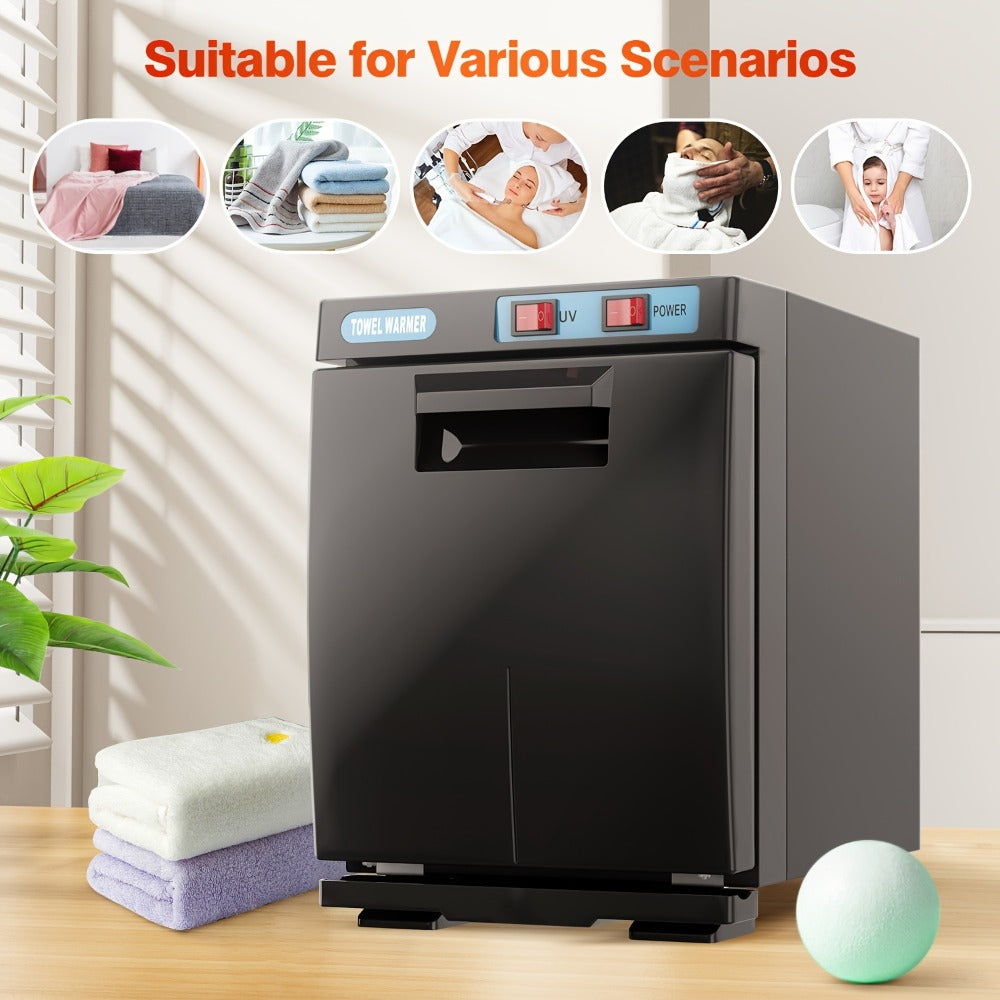 Hot Towel Warmer with Cabinet 1.32 Gal 2-in-1 Heating and UV for Salon — image 3