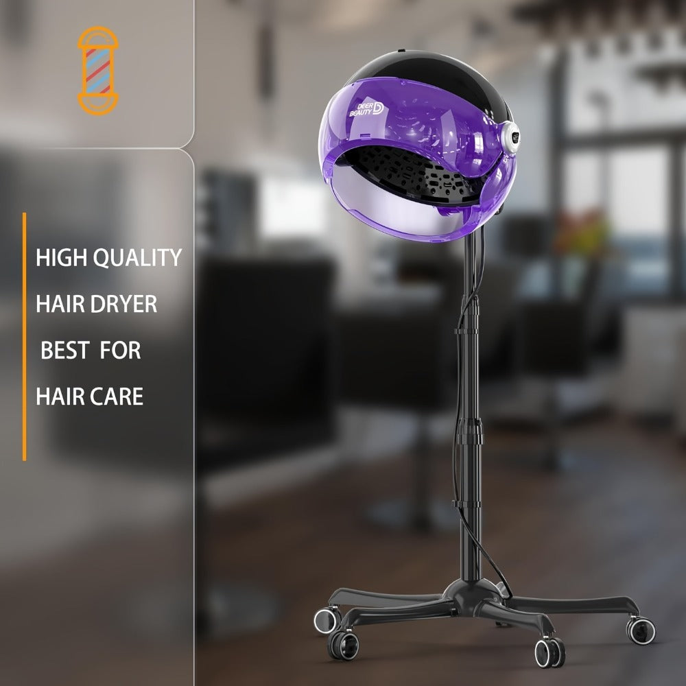 Ionic Floor-Standing Hooded Hair Dryer 1875W, Adjustable Height Professional Salon Hood Dryer for Deep — image 10