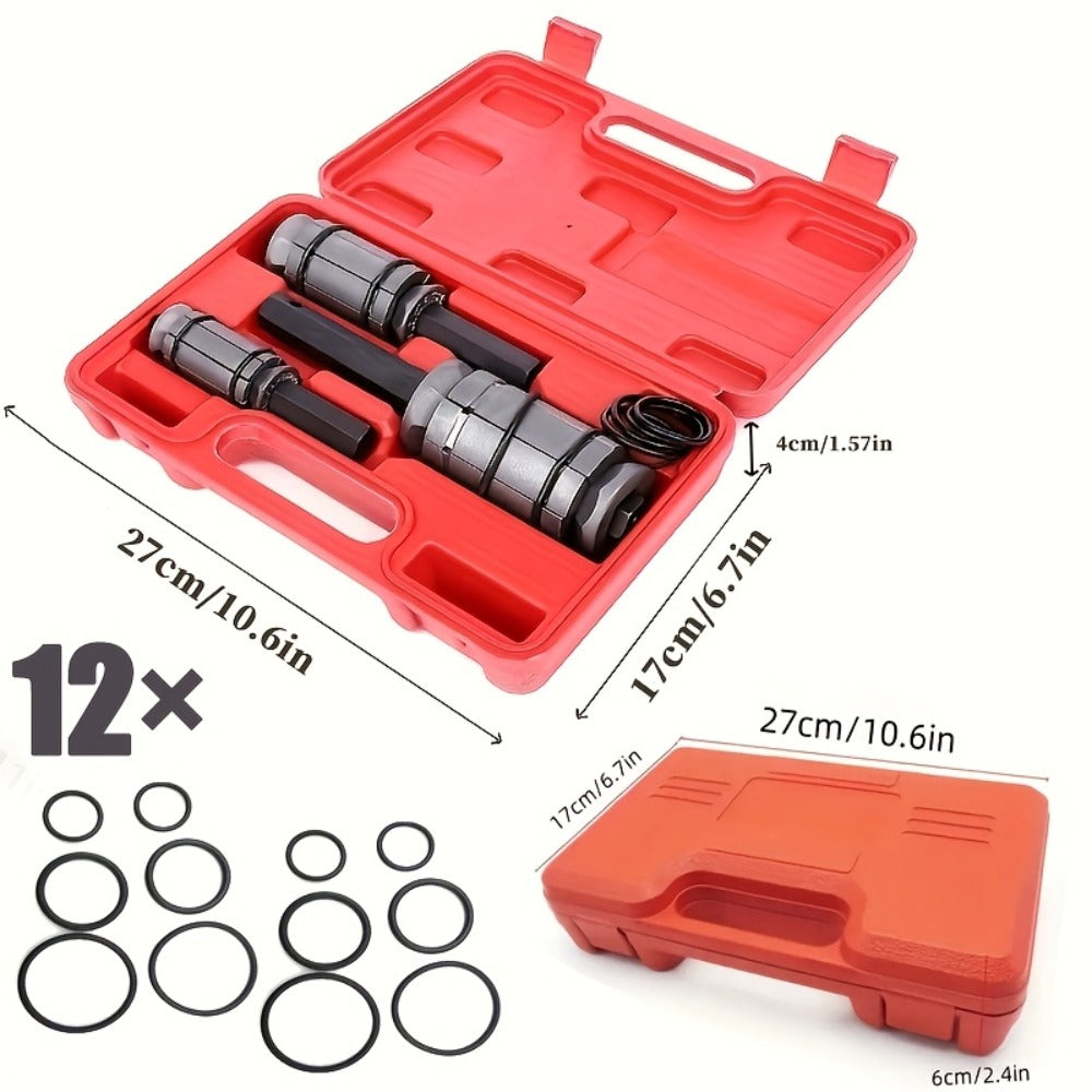 Pipe Expander Spreader Tool Set 3-Piece with 12 O-Rings – 1-1/8" to 3-1/2" Exhaust Muffler Silencer Repair Drop Forged Heat-T