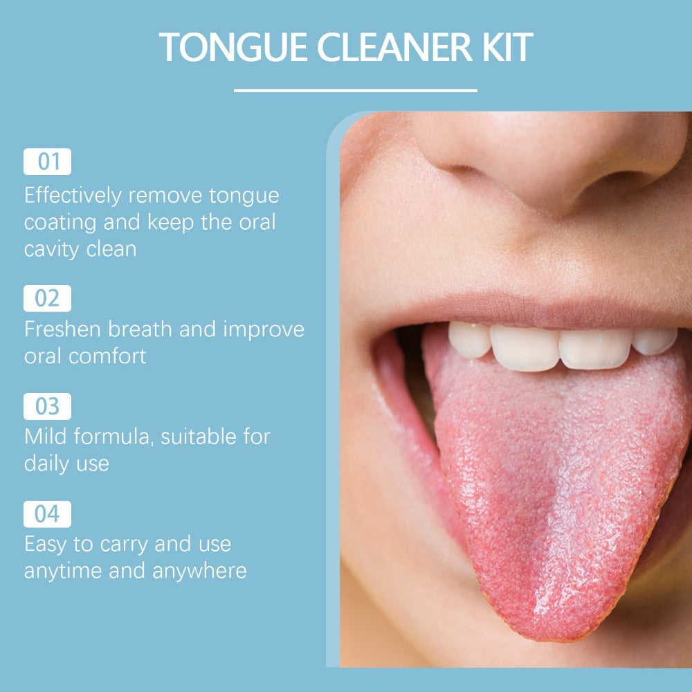 Tongue Cleaner Kit with Probiotic Cleansing Gel & Tongue Brush, Bad Breath Eliminator Fresh Mouth Daily Oral — image 4