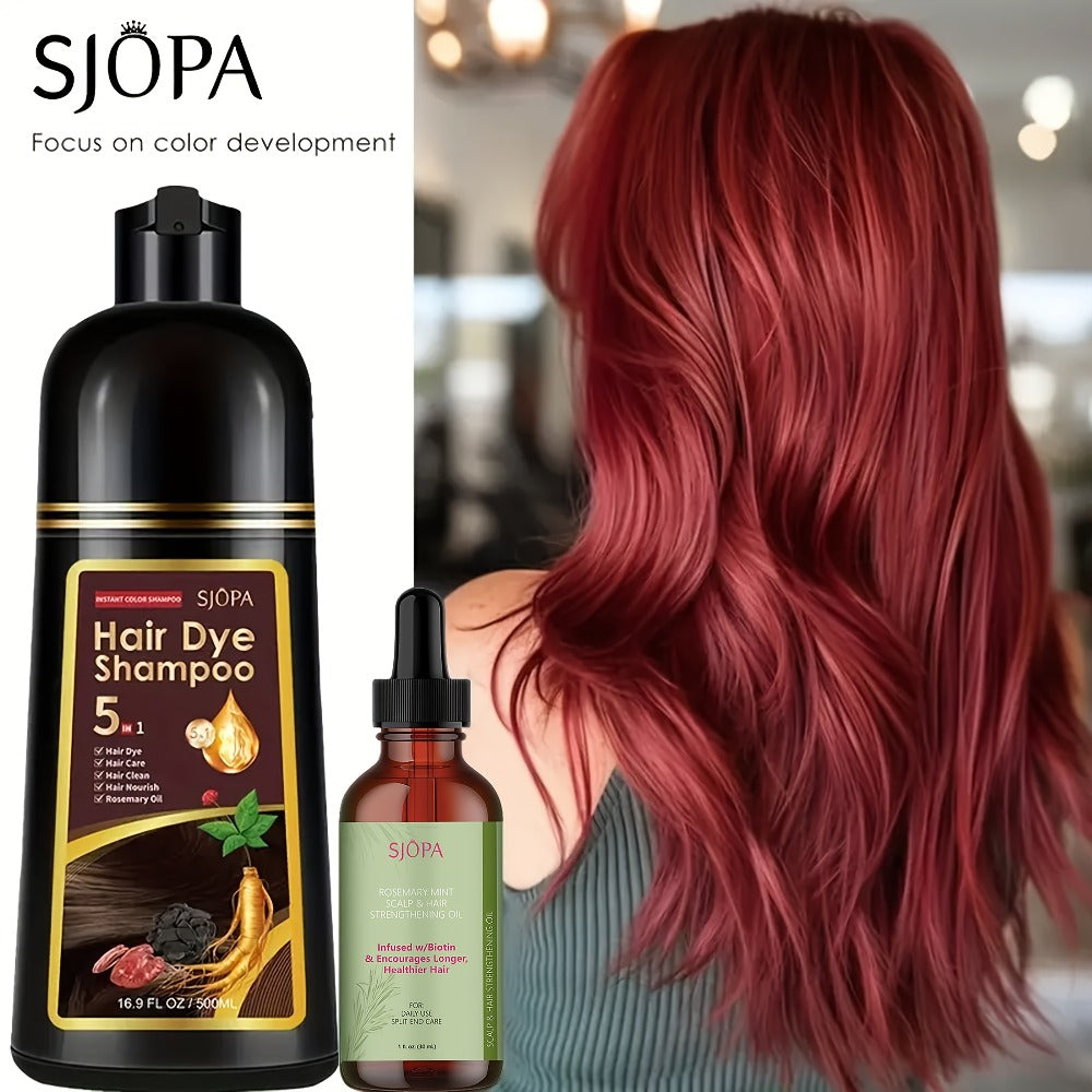 Hair Color Shampoo, SJOPA 5-in-1 16.9oz Bottle-and-Dropper Presentation with 12 Color Options — image 17