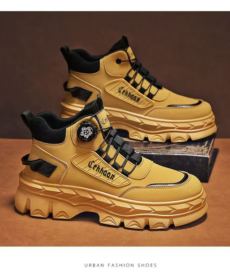 Casual Sports Platform Height-increasing Non-slip Outdoor Work Boots