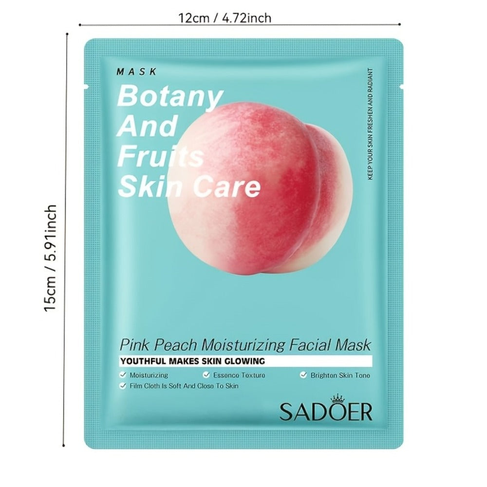 Forty-Piece SADOER Sheet Mask Assortment with Individually Packed Fruit and Rose Pouch Labels — image 4