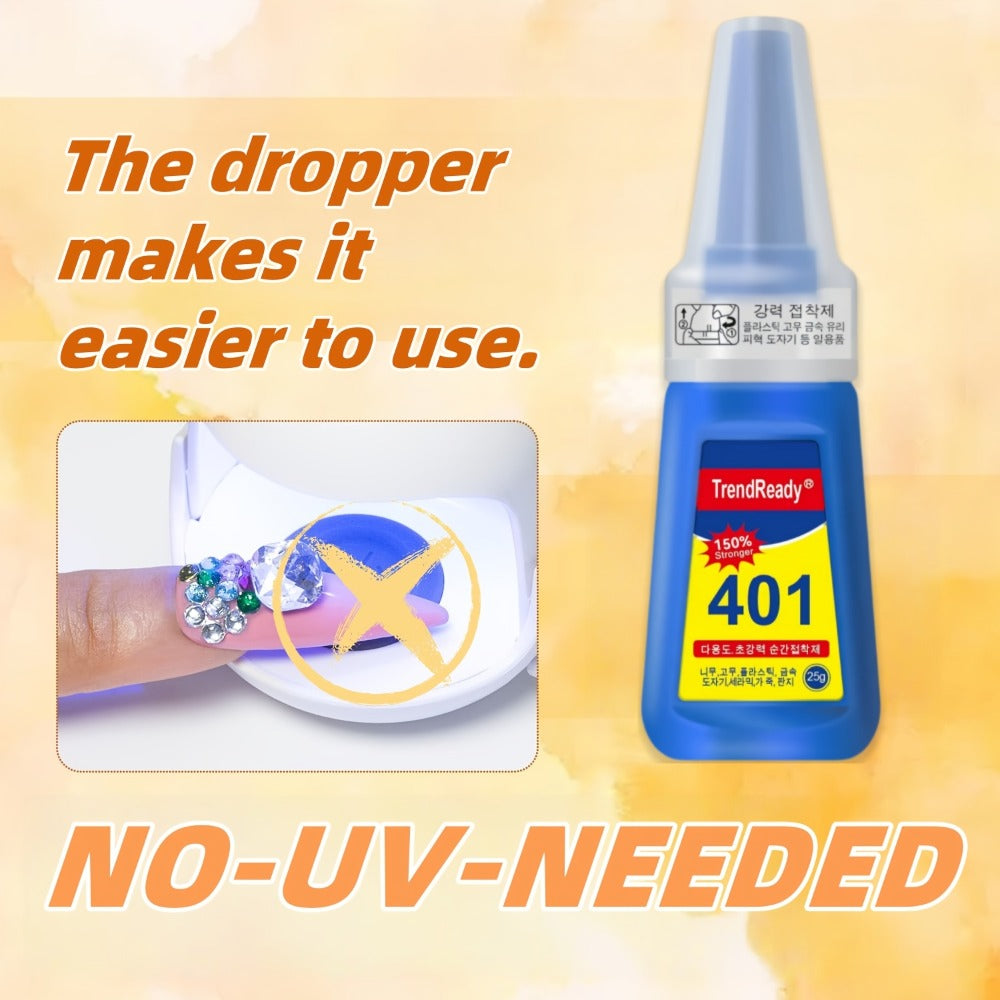 Nail Glue 2 Pack 25g Each Super Strong Waterproof Extra Hold – Fast Drying No Lamp Needed Long Lasting Press On Nail Adhesive