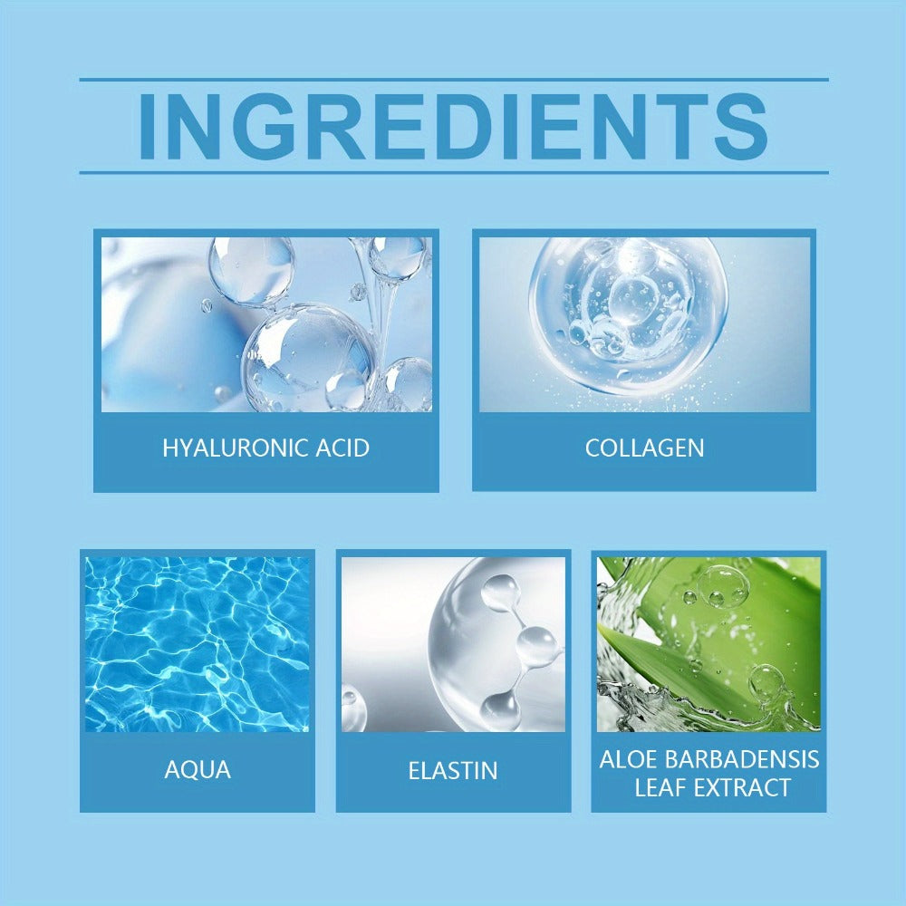 Hyaluronic Acid Collagen Elastin Micro Infusion Facial Serum 0.25mm - Microneedle Serum for Bath Time, Home Spa and Personal 