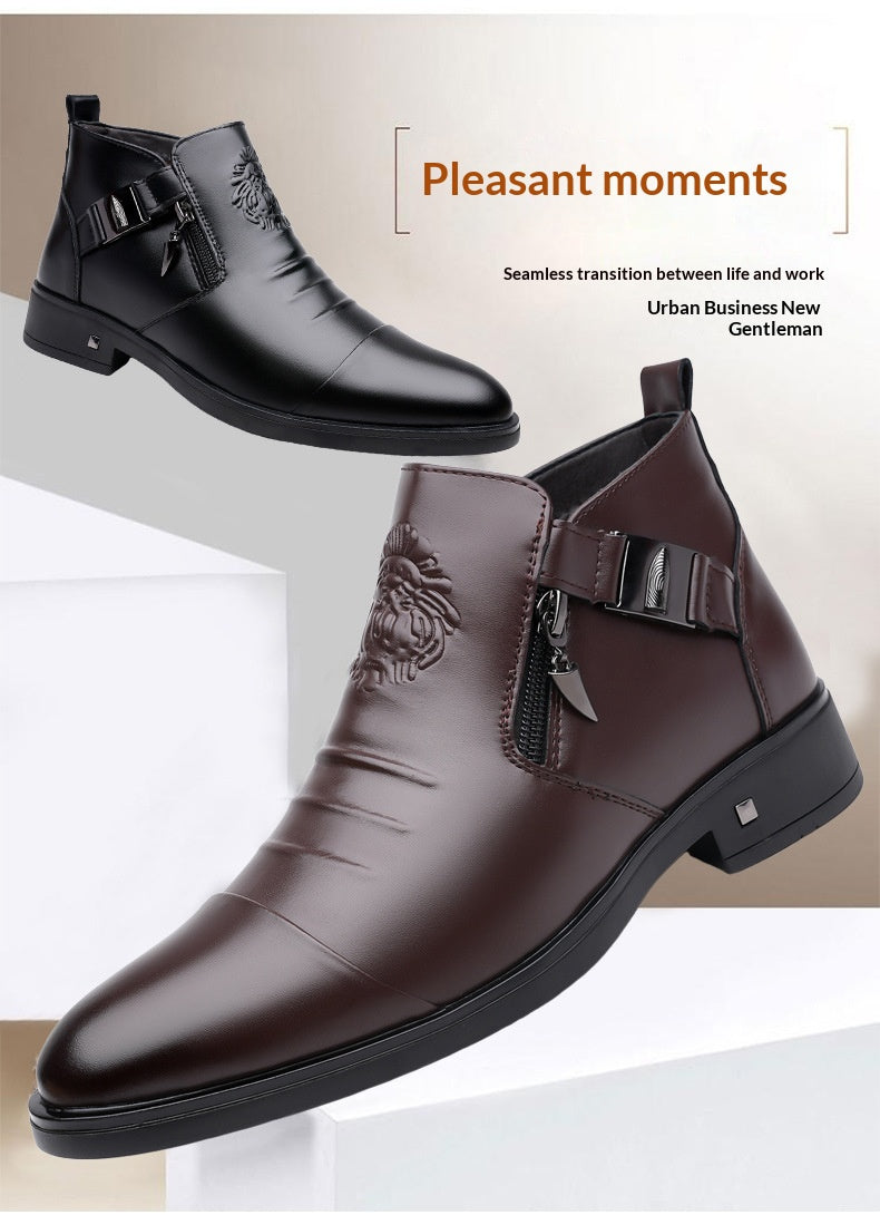 Trendy Retro Wide-fit Ankle Boots With Side Chains