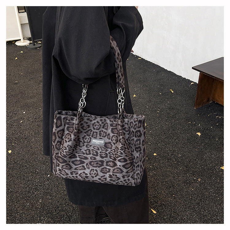 Leopard-print Tote Bag For Women 2025s Latest Trendy Style