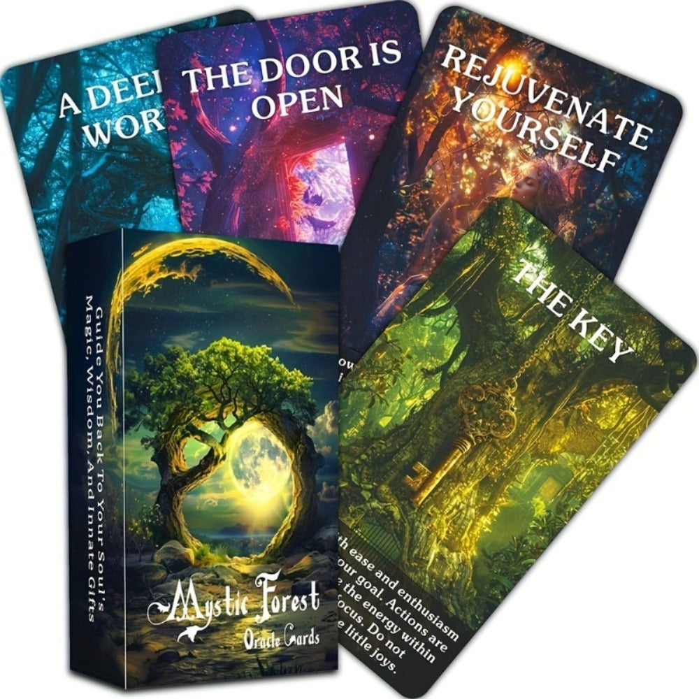 Magic Forest Oracle Cards Deck, Mystical Nature Divination Card Set for Beginners, Intuitive Guidance & Inspiration — image 6