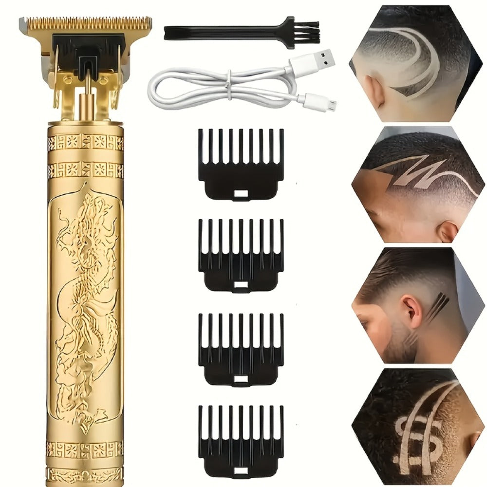 Beard Trimmer for Men USB Rechargeable Zero Contour Precision Edger Lithium Battery – Hair Clipper with Limit Comb ABS Body f