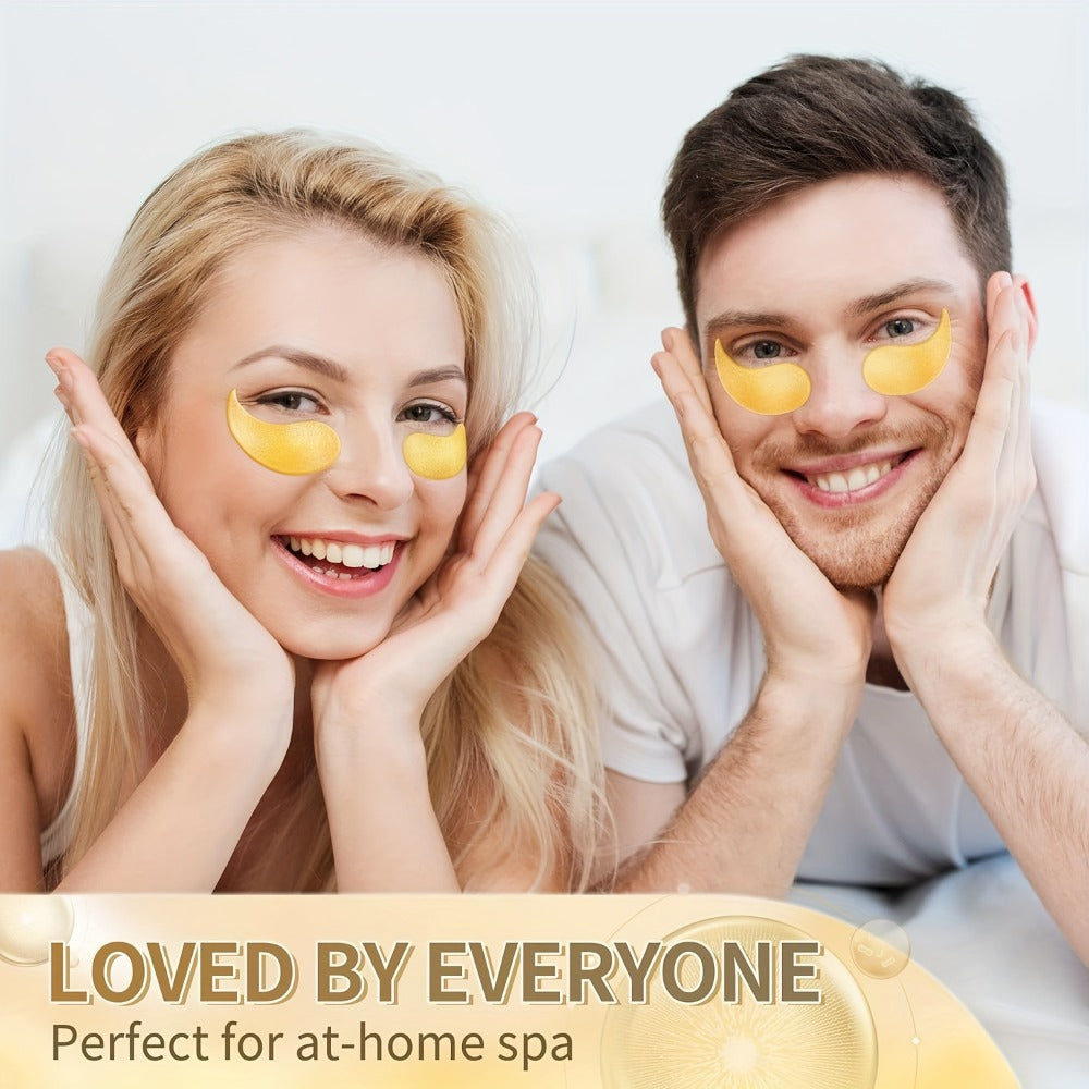 60-Piece Gold-Tone Under-Eye Patch Box with Individual Packs and Collagen and Hyaluronic Acid Wording — image 13