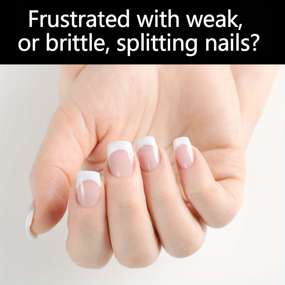 Nail Strengthening Polish 10ml Glycerin & Hyaluronic Acid Formaldehyde-Free – Hardener Treatment for Thin Brittle Weak Nails 
