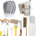 12-Piece Beekeeping Starter Kit with Veil, Gloves, Bee Smoker, Brush, Frame Grip and Hive Tools — image 1