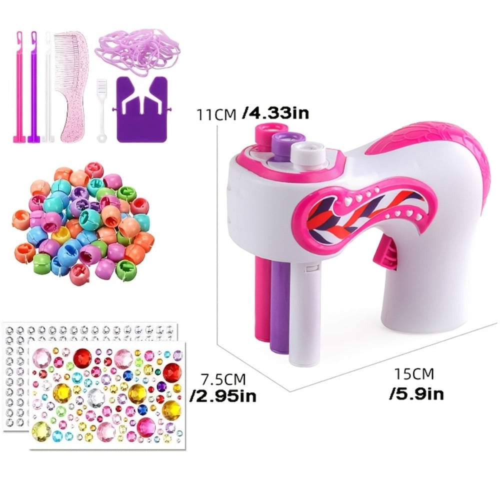 Automatic Electric Hair Braider Machine One-Touch Operation, Adjustable Speed Braid Styler with Braiding Combs & Clips — imag