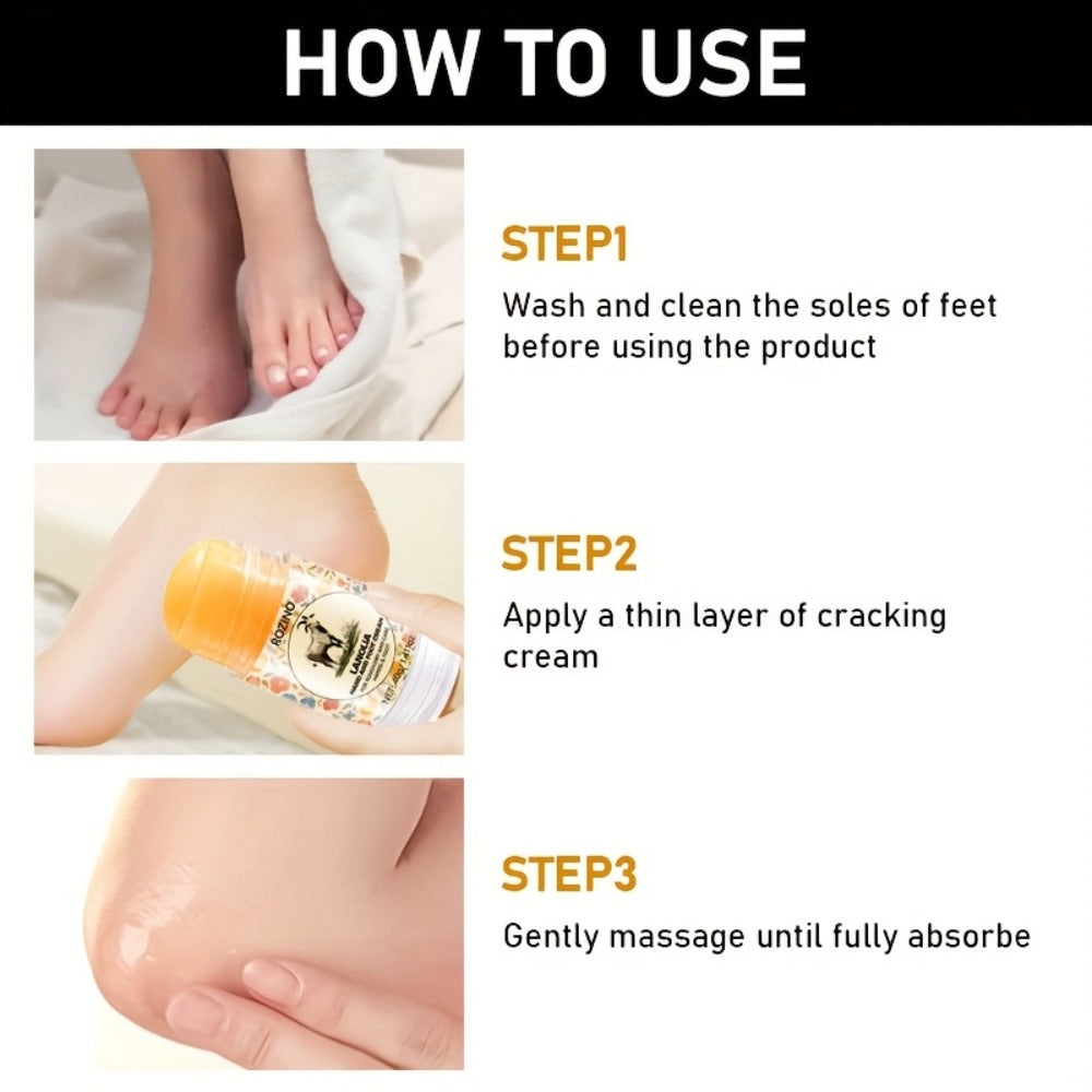 Cracked Heel Cream Stick 3-Pack, Portable 40g Foot & Hand Moisturizer with Vitamin E & Aloe Vera, Hydration — image 8