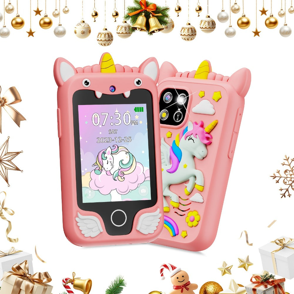 Kids Toy Smart Phone with HD Touchscreen & Dual Camera, 8GB Storage with the Listed Color, Size or Set Options for Everyday U