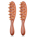 Sandalwood Loc Comb Wide Tooth 2 Pcs Wooden Ergonomic Detangling Comb for Dreads Locs Curly, for Home, Travel and Salon Hair 