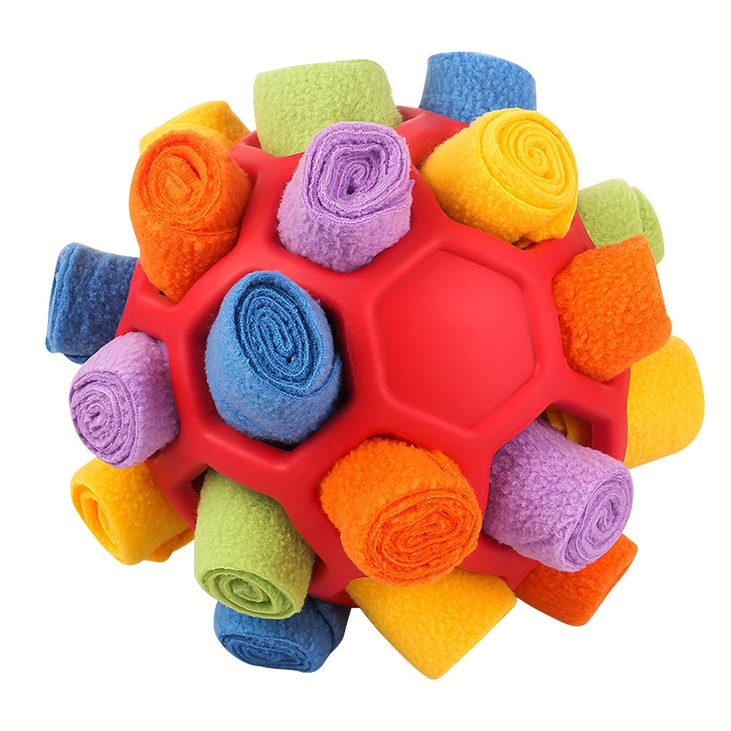 Dog Toy Fabric Snuffle Ball Treat Dispenser and Slow Feeder in Five Colors for Dogs and Puppies — image 20