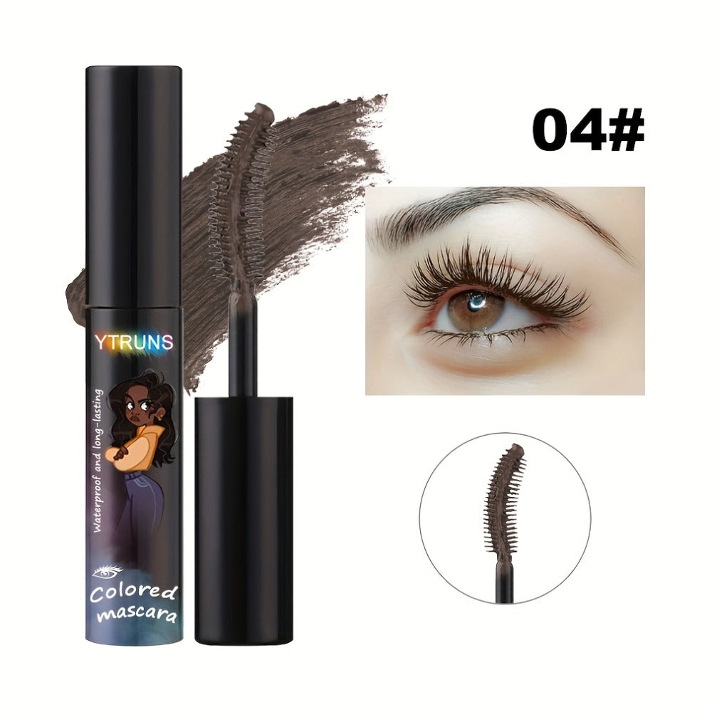 YTRUNS Colored Mascara in Six Shades from White and Brown to Black, Green, Blue or Purple with Curved Wands — image 9