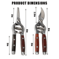 Garden Scissors 2-Pack Pruning Shears Set Curved and Straight Bypass Blades 8-Inch Ultra Sharp Plant for Garden, Patio and Ya