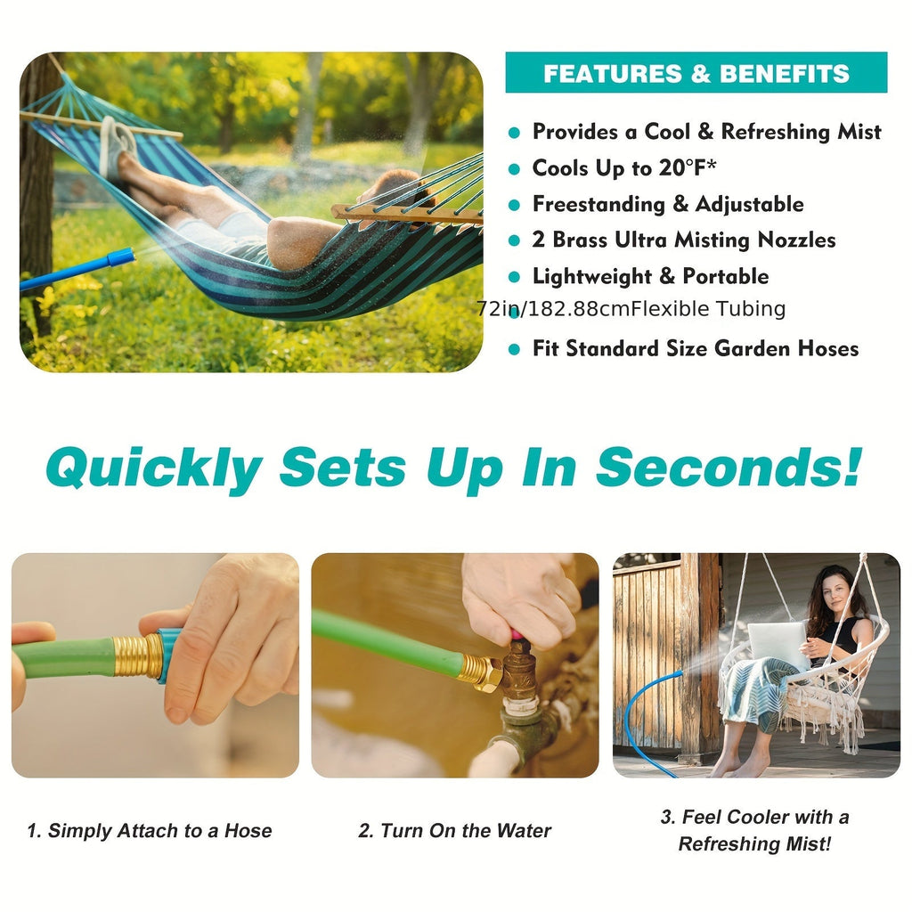 Misting System | Portable Outdoor Cooling Patio Pool Garden Hose Mist — image 13