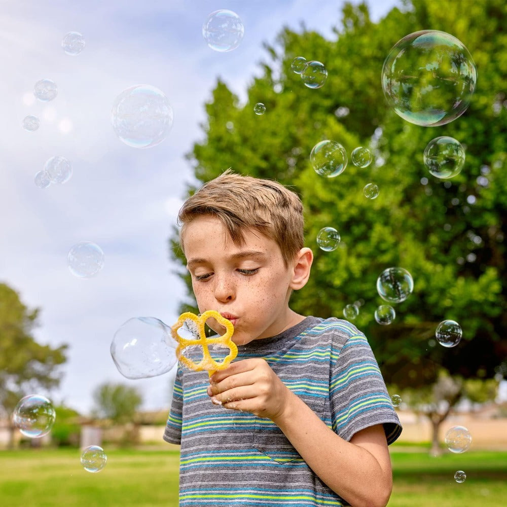 Giant Bubble Wands Set 18 Pieces, 3 Sizes with Tray & Concentrated Solution for Parties, Celebrations and Guest Favors — imag