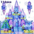 Magnetic Tiles 114-Piece Purple and Blue Ice Castle Building Set with Arches, Windows and Decorative Shapes — image 8