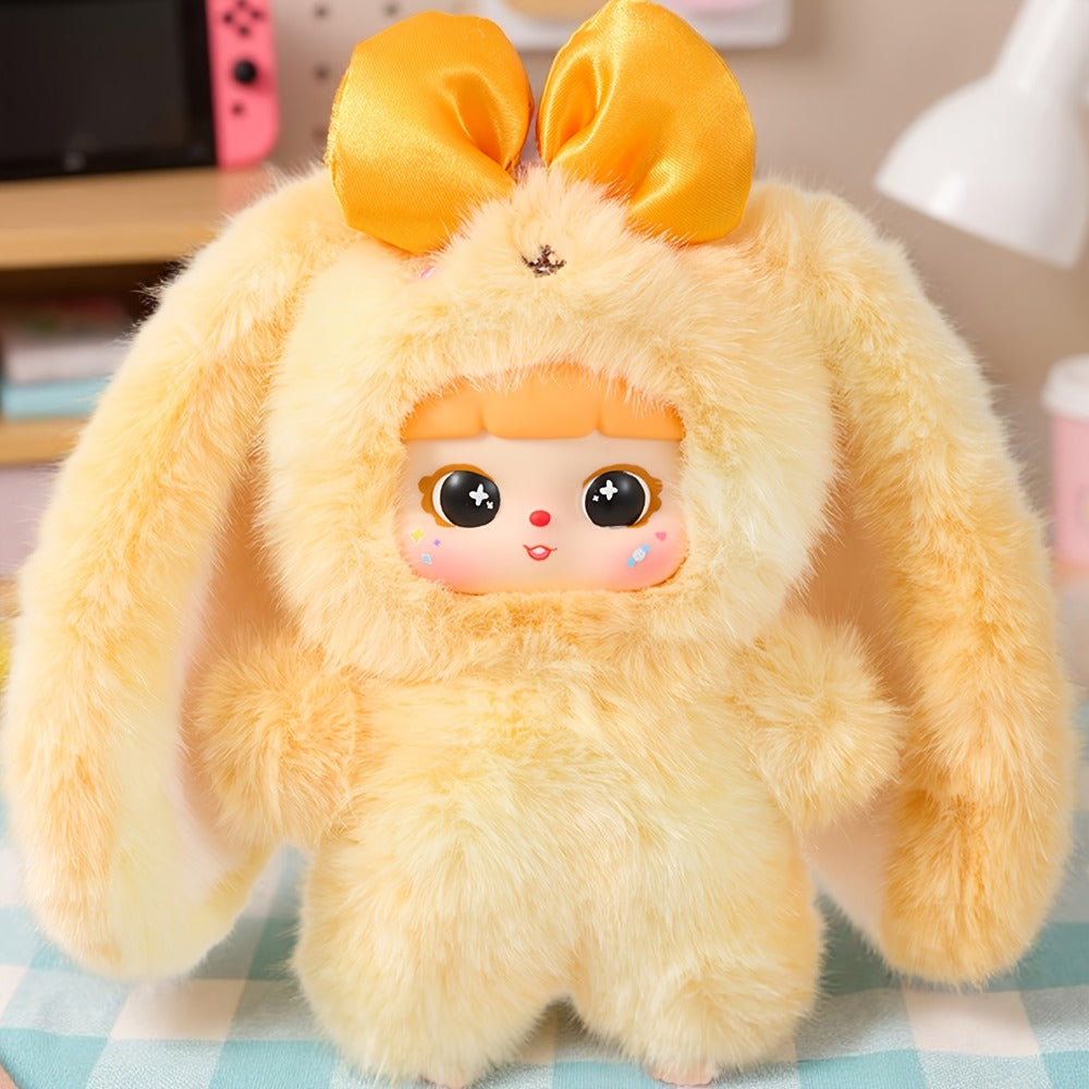 Plush Toy Kawaii Rabbit with Detachable Face Panel and Assorted Character Styling for Display — image 10