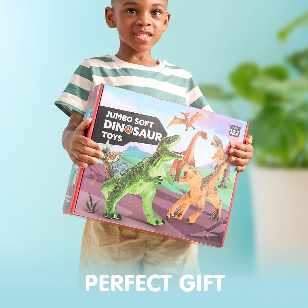 Toddler Dinosaur Figures with Educational Book, 6 Jumbo Realistic Dinosaur Toys for Toddlers 1+ Years — image 10
