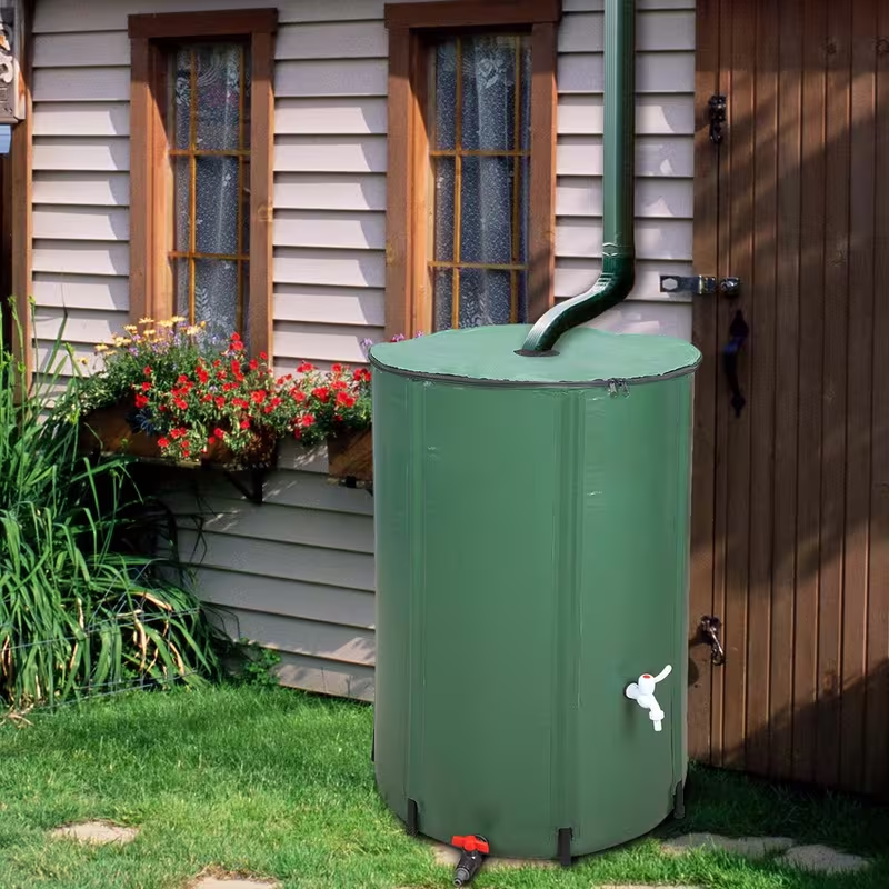 Rain Barrel Collapsible 50 & 100 Gallon Outdoor Water Storage Tank with Spigot & Mesh Top — image 16