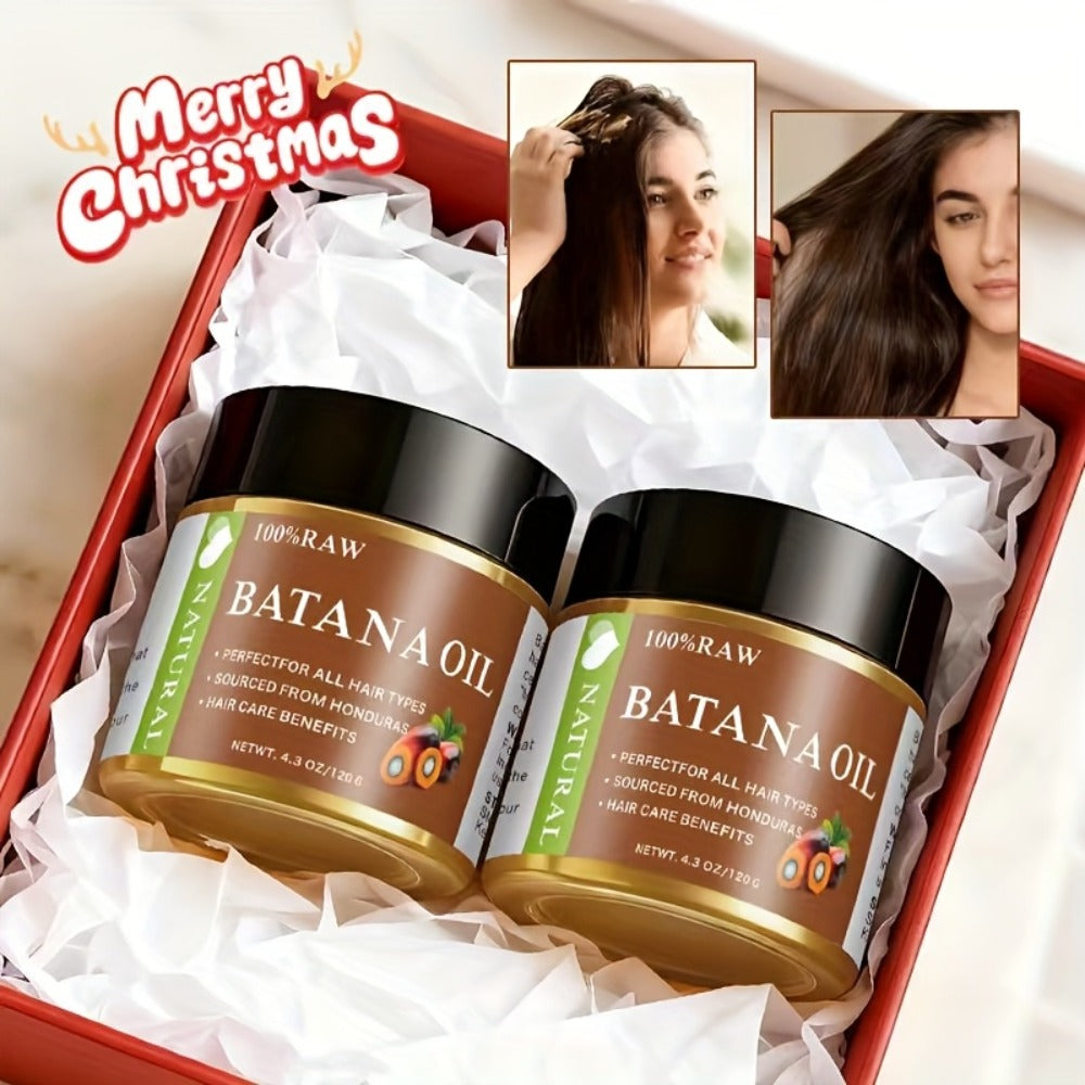 Hair Oil Batana Two-Jar Balm Set with Wide-Mouth Containers for Pre-Wash or Leave-In Hair Application — image 1