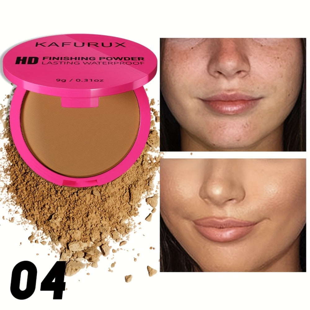 Pressed Powder Foundation 2 Pcs Set Waterproof Sweatproof Lightweight Buildable Coverage, for Makeup, Travel and Everyday Van