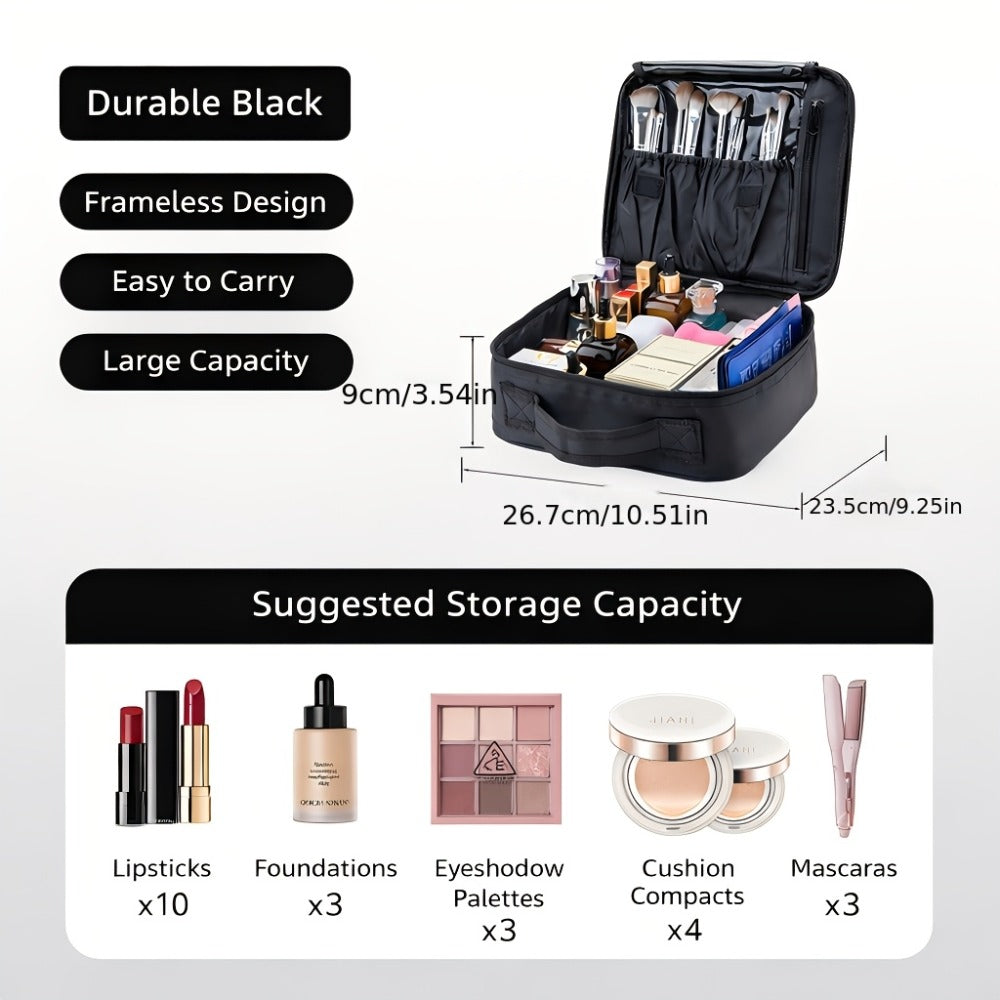 Makeup Bag Fabric Travel Case with Easy-Clean Lining and Top Handle for Travel, Vanity and Everyday Beauty Storage — image 7