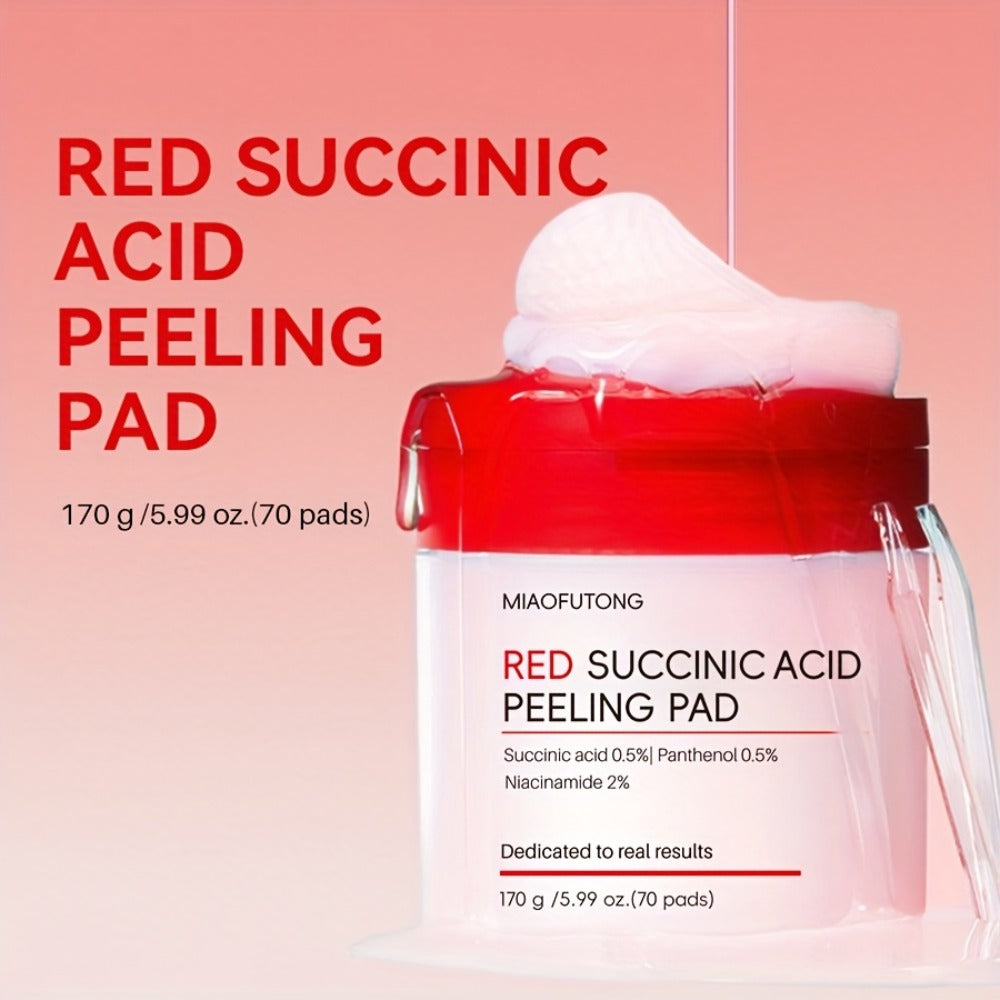 Exfoliating Cleansing Pads with Hyaluronic Acid & Rose Water 70 Count - Dual-Texture Deep for Bath Time, Home Spa and Persona