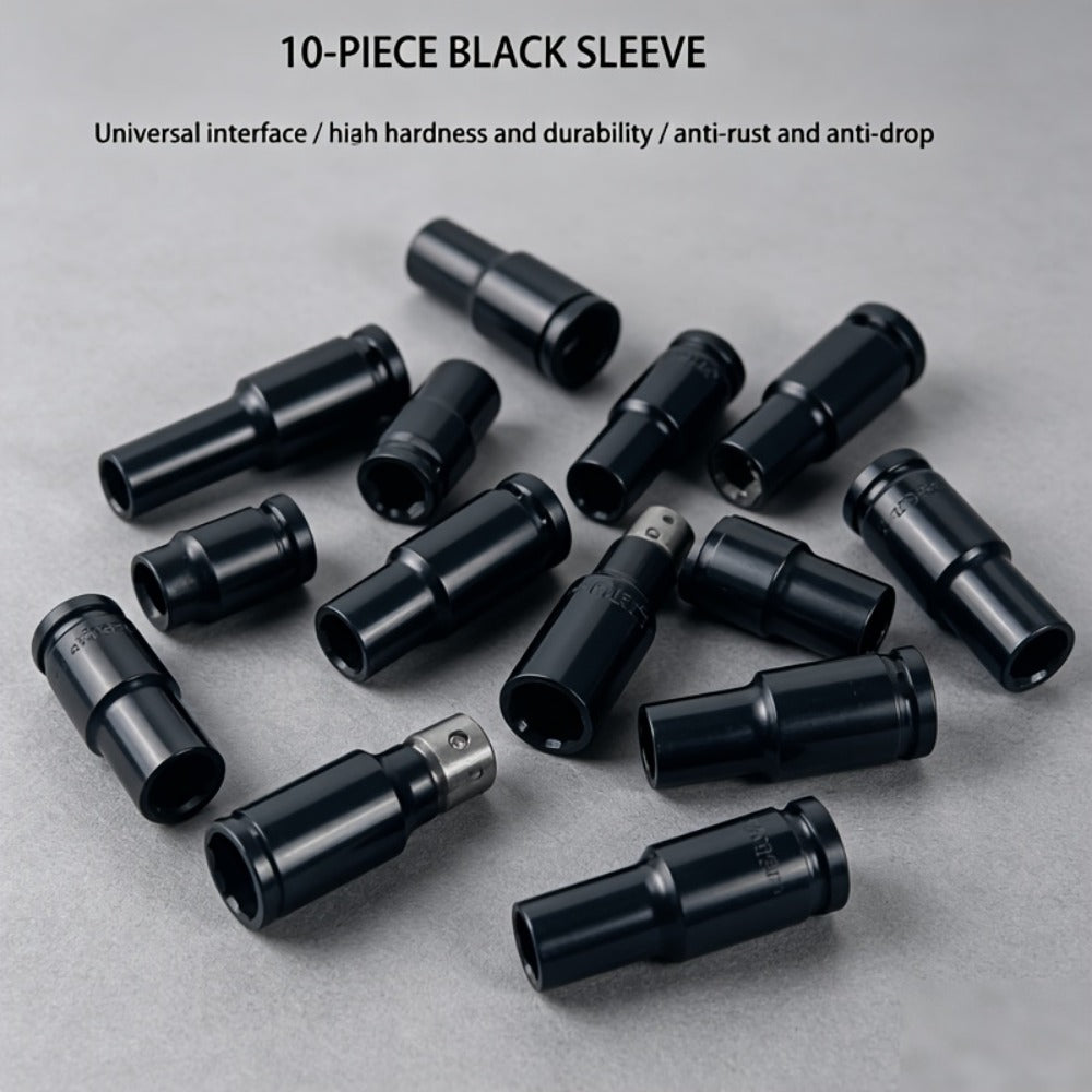 1/2 Inch Deep Impact Socket Set – Chrome Vanadium Steel for Tire Removal, Mechanical Repairs & Car Maintenance | Compatible w