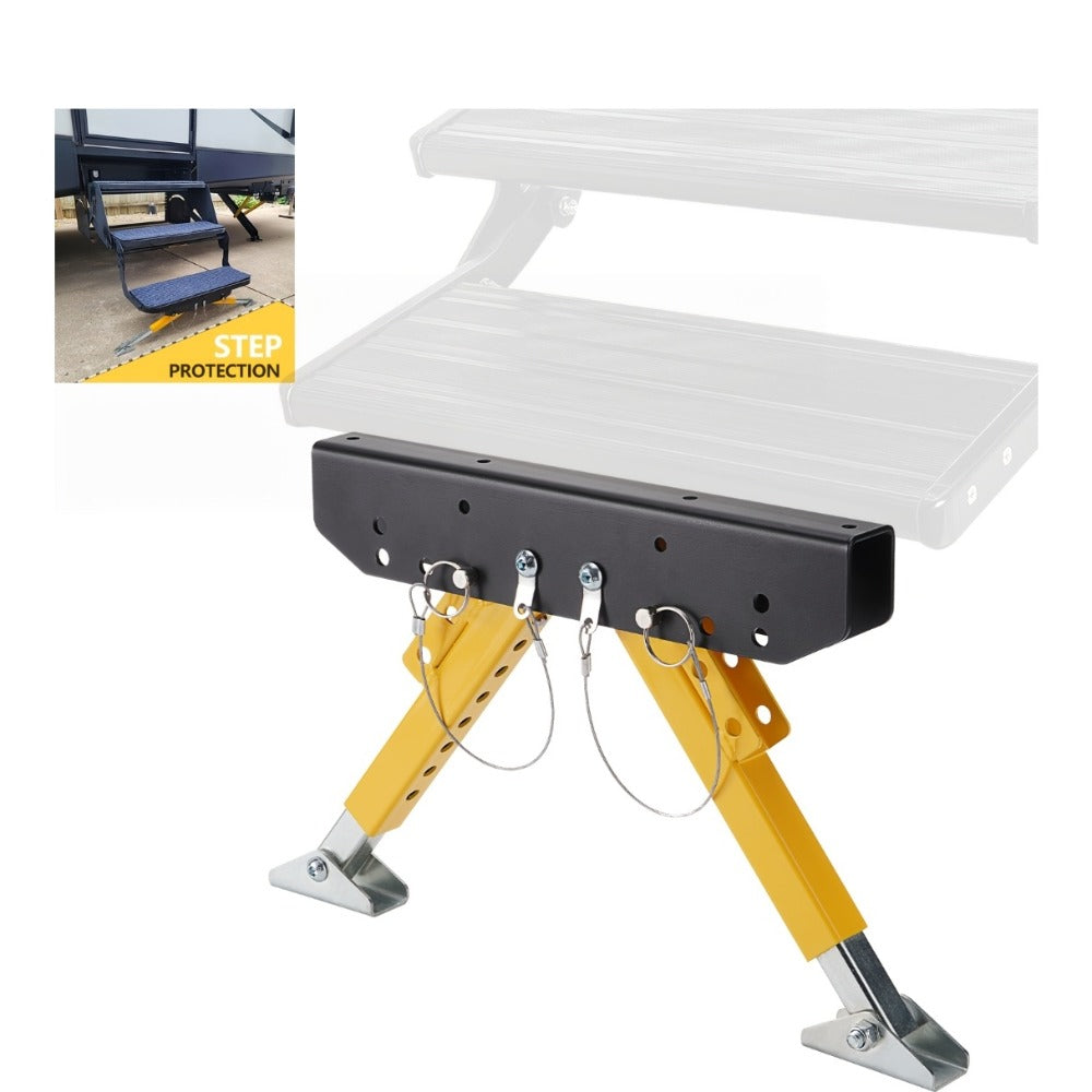 RV Step Stabilizer Kit – Adjustable Foldable Ladder Support for 5th Wheel, Travel Trailer & Motorhome, Eliminates Bounce — im