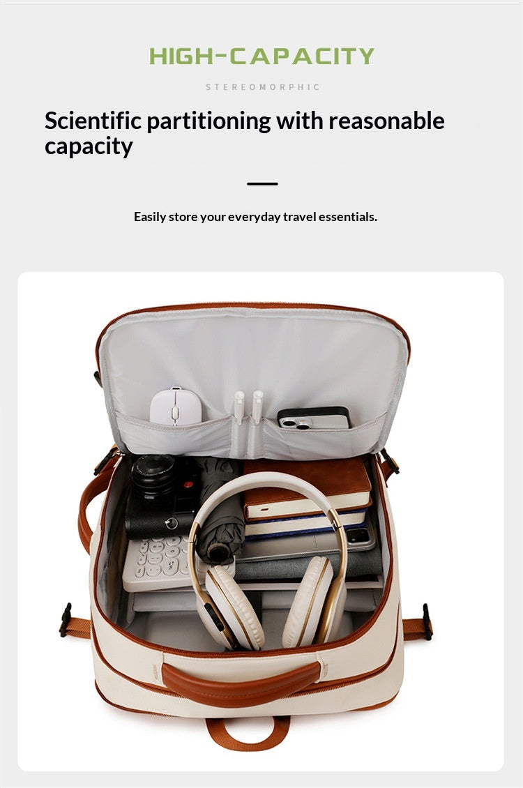 Business Travel Laptop Bag With Dual-Shoulder USB Charging Port