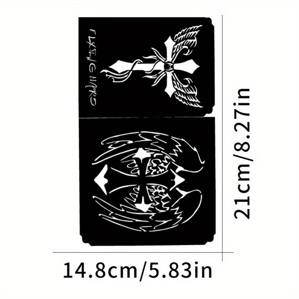 Twenty-Piece A5-Labeled Tattoo Stencil Kit002 with Animal, Symbol and Geometric Pattern Designs — image 14