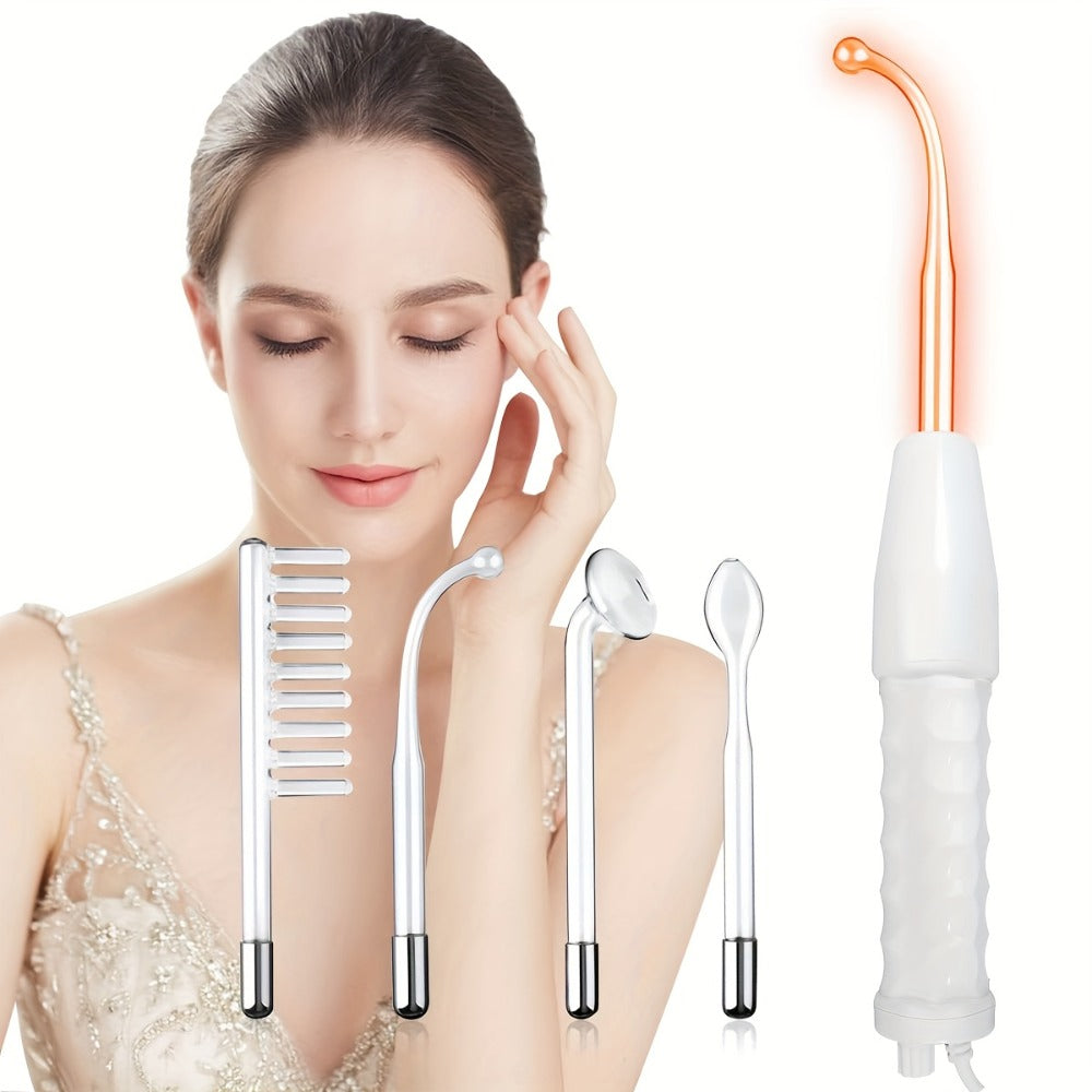 High Frequency Facial Massager 4-in-1 Skin Care Stick Portable Home Use Acne Treatment Rejuvenation Beauty for Home or Salon 