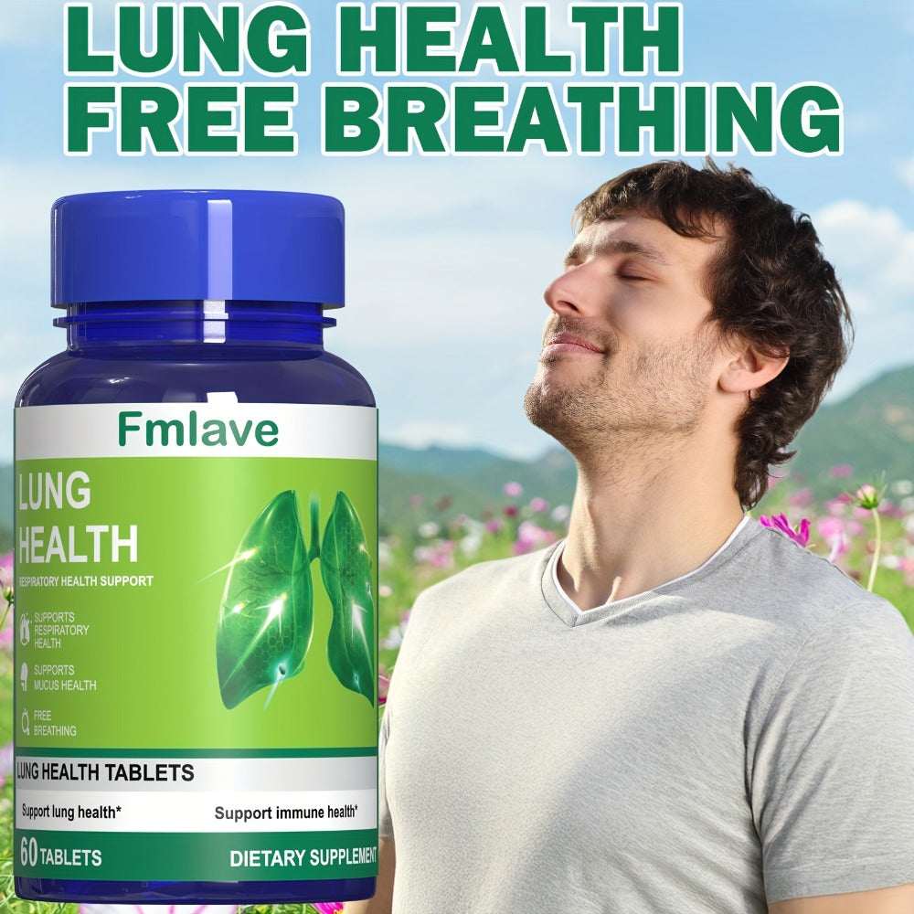 Herbal Lung Cleanse Supplement 60 Tablets, Respiratory Health Support, Breathing Comfort, Mucus Clearance & Immune Boost — im