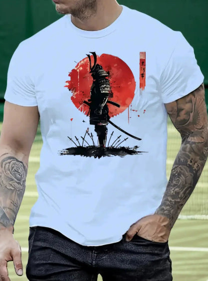 Color-Block Fashion 3D-Printed Summer Mens T-Shirt