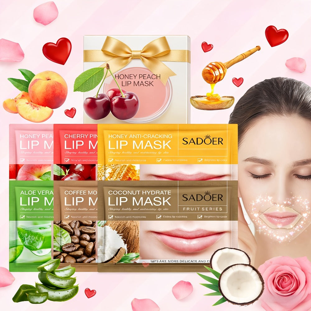 Thirty Individually Wrapped SADOER Lip Mask Sachets with 8g*30pcs Checkout Label and Assorted Graphics — image 2